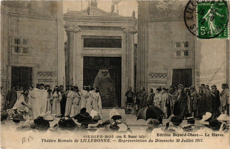 Carte postale ancienne Oedipe-Roi Theatre Romain de Lillebonne à Lillebonne