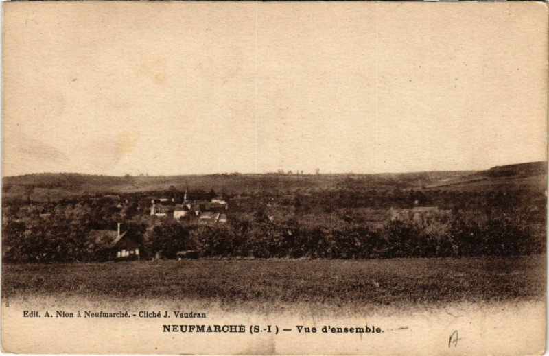 Carte postale ancienne Neufmarche-Vue d'ensemble à Eu