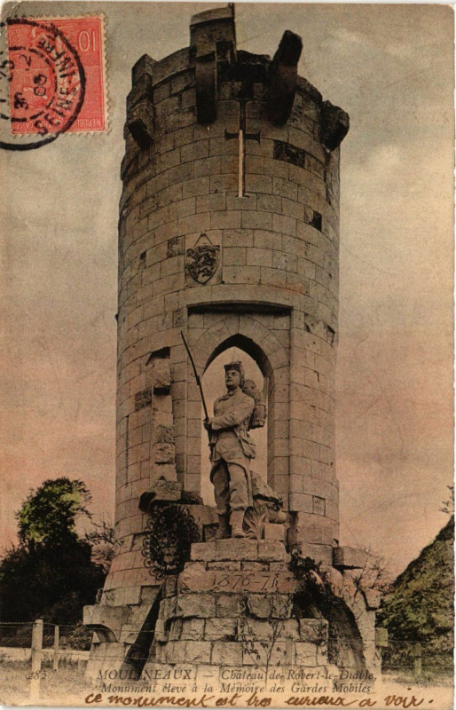 Carte postale ancienne Moulineaux-Chateau de Robert-le-Diable à Moulineaux