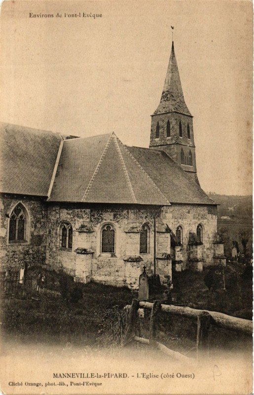 Carte postale ancienne Manneville-la-Pipard L'Eglise