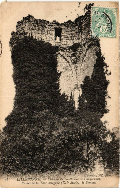 Carte postale ancienne Lillebonne-Chateau de Guillaume le Conquerant à Lillebonne