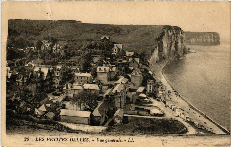 Carte postale ancienne Les Petites-Dalles Vue générale