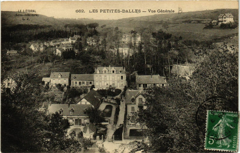 Carte postale ancienne Les Petites-Dalles Vue générale