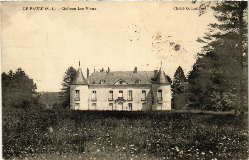 Carte postale ancienne Le Paulu-Chateau Les Vieux à Eu