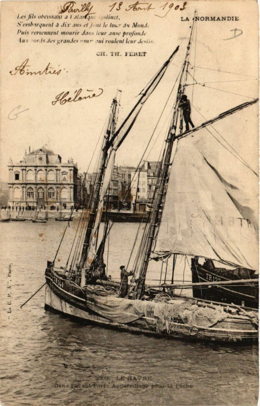 Carte postale ancienne Le Havre-Dans l'Avant Port au Havre