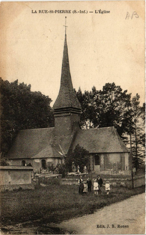 Carte postale ancienne La Rue Saint-Pierre L'Eglise à La Rue-Saint-Pierre