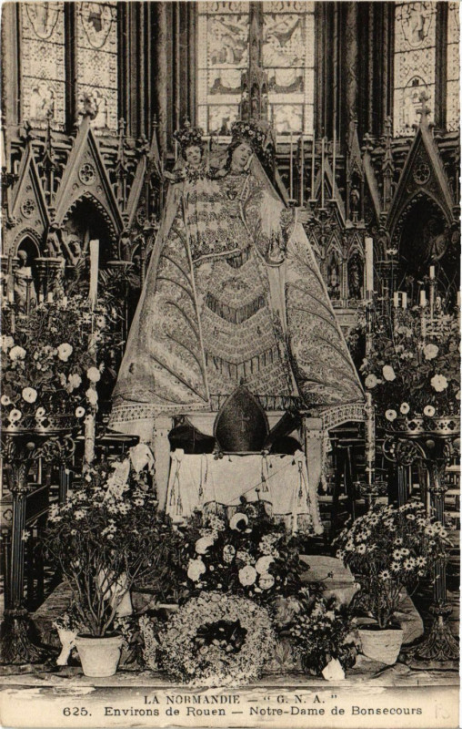 Carte postale ancienne Env. de Rouen-Notre Dame de Bon-Secours à Rouen