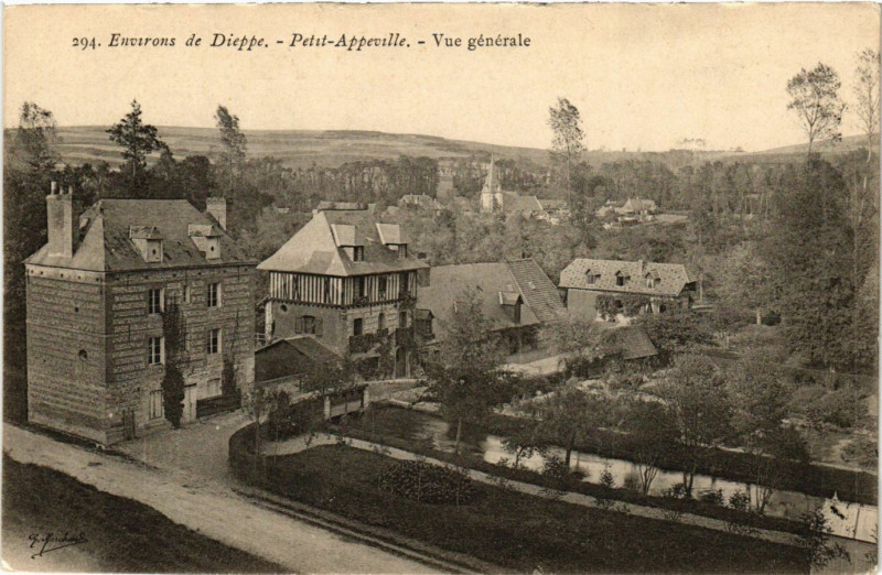 Carte postale ancienne Env. de Dieppe Petit Appeville-Vue générale à Dieppe