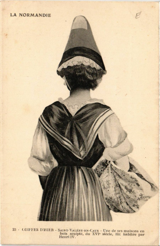 Carte postale ancienne Coiffes D'Hier-St Valery en Caux à Ry