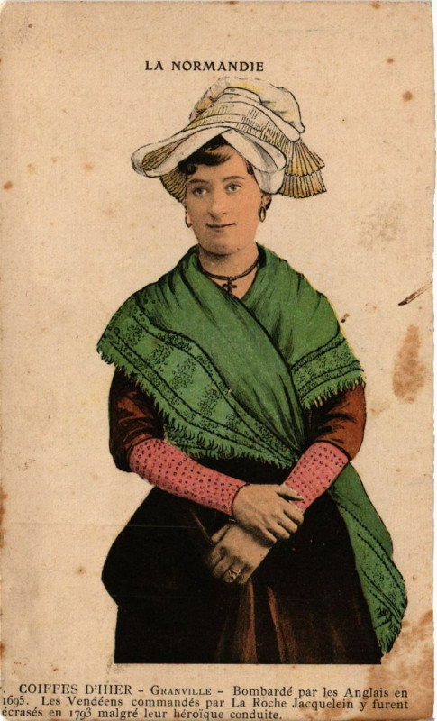 Carte postale ancienne Coiffes D'Hier-Granville
