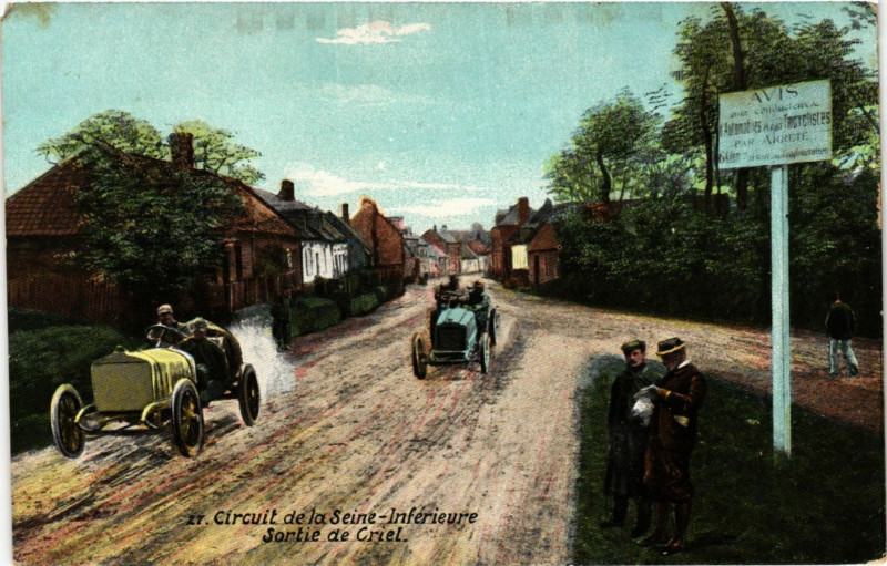 Carte postale ancienne Circuit de la Seine-Inferieure Sortie de Criel à Eu