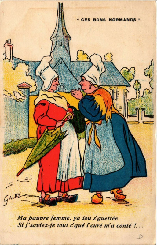 Carte postale ancienne Ces bons Normands