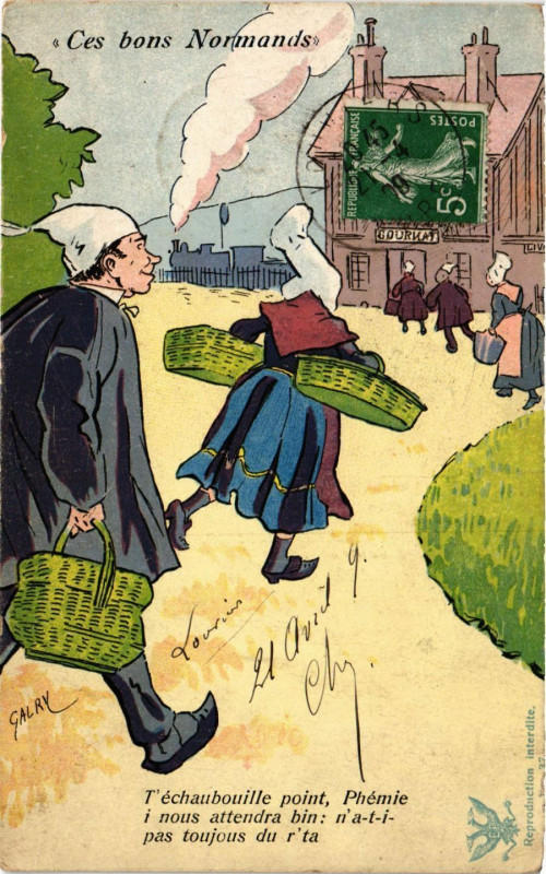 Carte postale ancienne Ces bons Normands