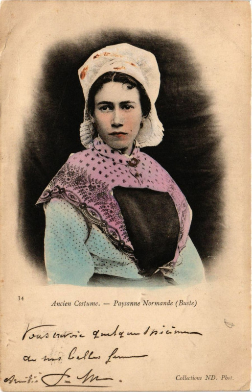 Carte postale ancienne Ancien Costume Paysanne Normande