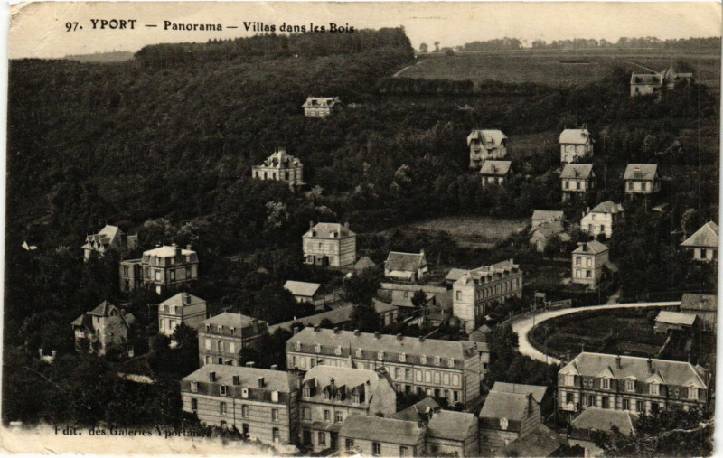 Carte postale ancienne Yport-Panorama Villas dans les Bois à Yport