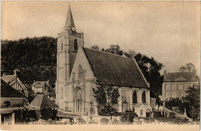 Carte postale ancienne Villequier-L'Eglise