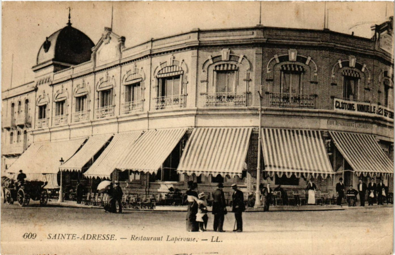 Carte postale ancienne Sainte-Adresse Restaurant Laperouse à Sainte-Adresse