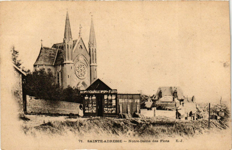 Carte postale ancienne Sainte-Adresse Notre Dame des Flots à Sainte-Adresse