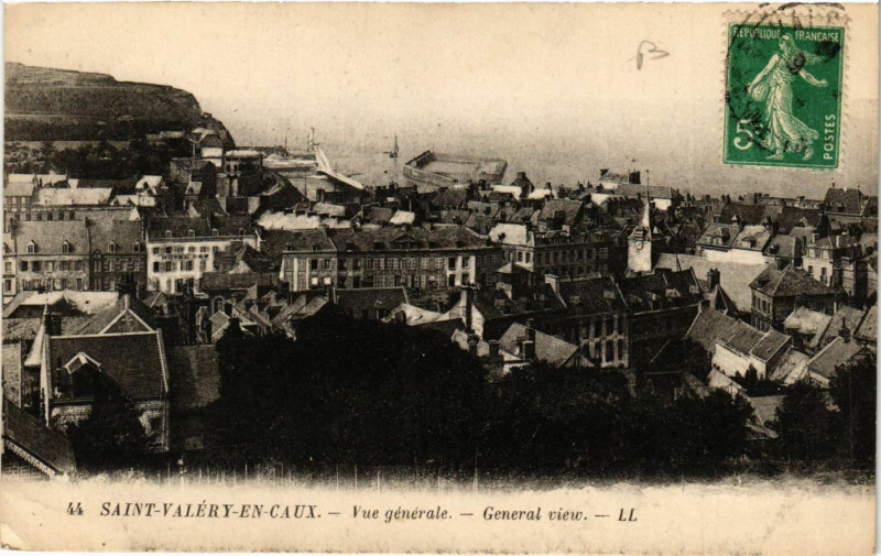 Carte postale ancienne Saint-Valery en Caux-Vue générale à Ry