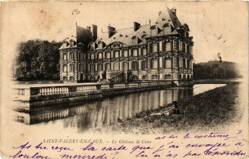 Carte postale ancienne Saint-Valery en Caux-Le Chateau de Cany à Ry