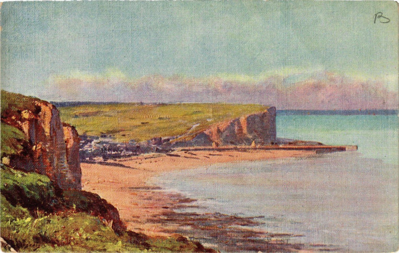 Carte postale ancienne Saint-Valery en Caux-Falaise est à Ry