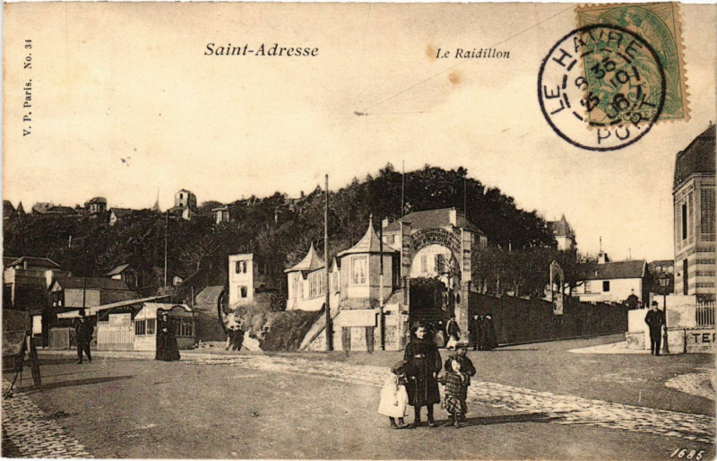 Carte postale ancienne Saint-Adresse-Le Raidillon