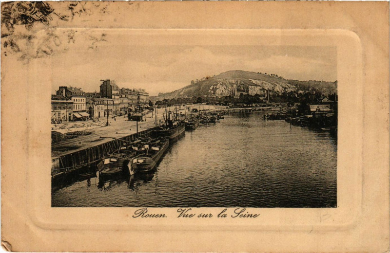 Carte postale ancienne Rouen-Vue sur la Seine à Rouen