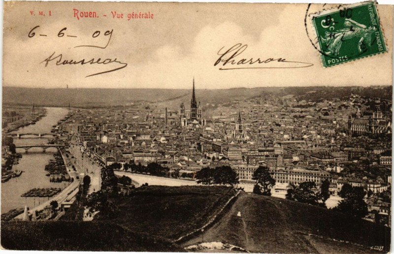 Carte postale ancienne Rouen-Vue générale à Rouen