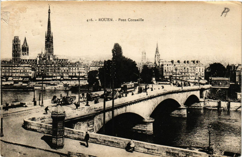 Carte postale ancienne Rouen-Pont Corneille à Rouen
