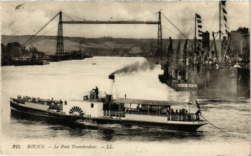 Carte postale ancienne Rouen-Le Pont Transbordeur à Rouen
