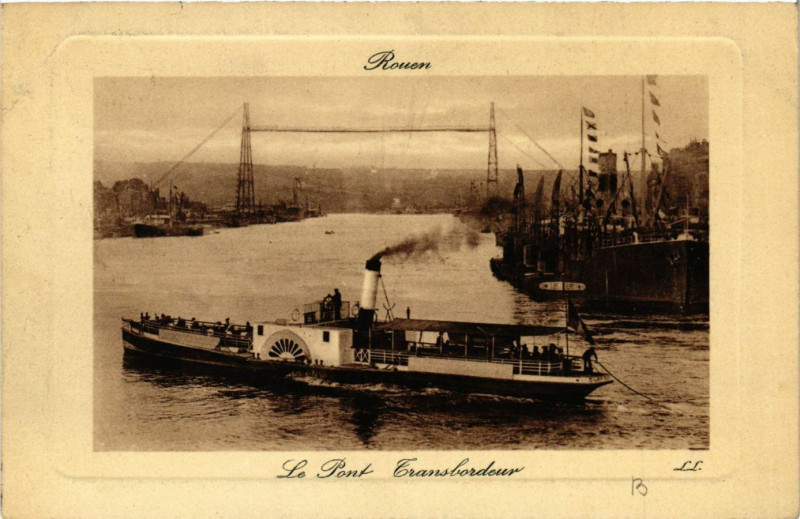 Carte postale ancienne Rouen-Le Pont Transbordeur à Rouen
