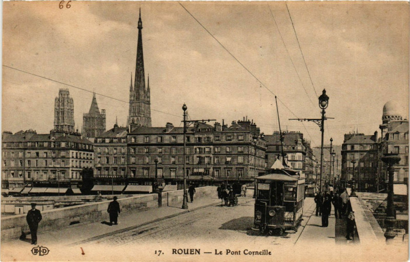 Carte postale ancienne Rouen-Le Pont Corneille à Rouen