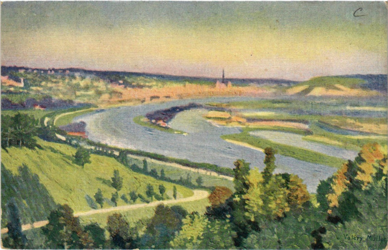 Carte postale ancienne Rouen vu de Canteleu à Rouen