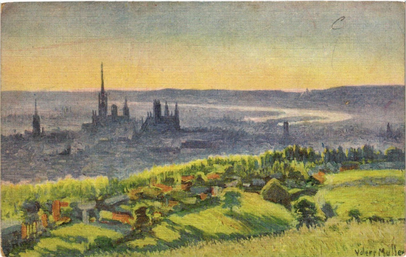 Carte postale ancienne Rouen Les Clochers de Rouen à Rouen