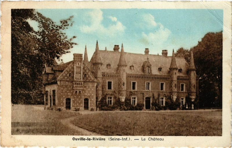 Carte postale ancienne Ouville la Riviere-Le Chateau à Ouville-la-Rivière