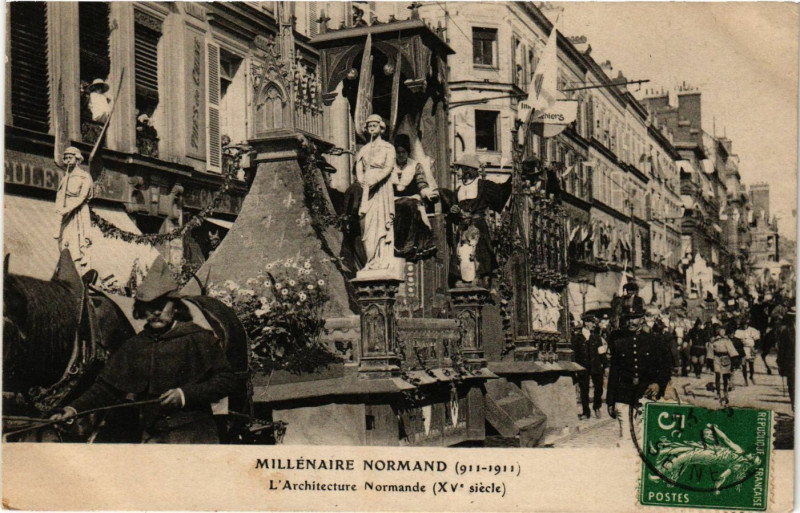 Carte postale ancienne Millenaire Normand-L'Architecture Normande