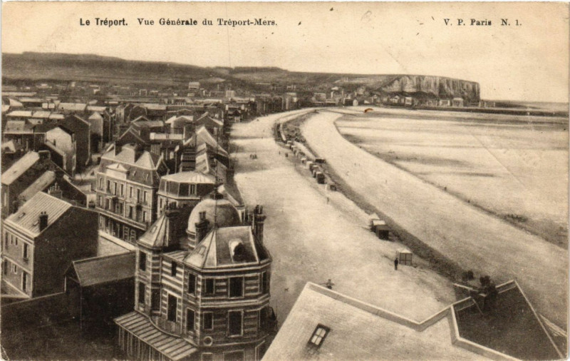 Carte postale ancienne Le Treport-Vue générale du Treport-Mers au Tréport