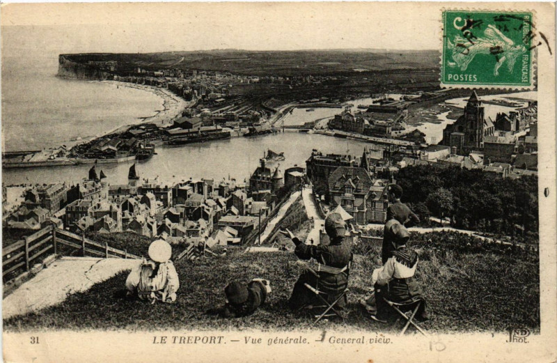 Carte postale ancienne Le Treport-Vue générale au Tréport