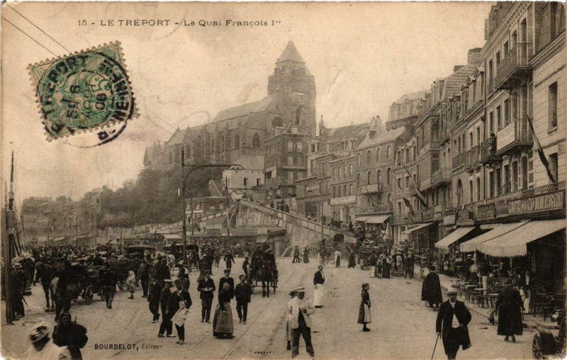 Carte postale ancienne Le Treport-Le Quai Francois Ier au Tréport