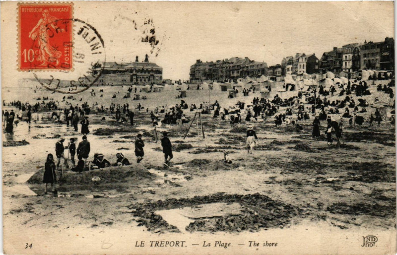 Carte postale ancienne Le Treport-La Plage au Tréport