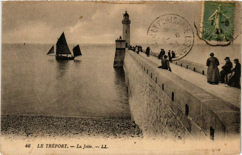 Carte postale ancienne Le Treport-La Jetée au Tréport