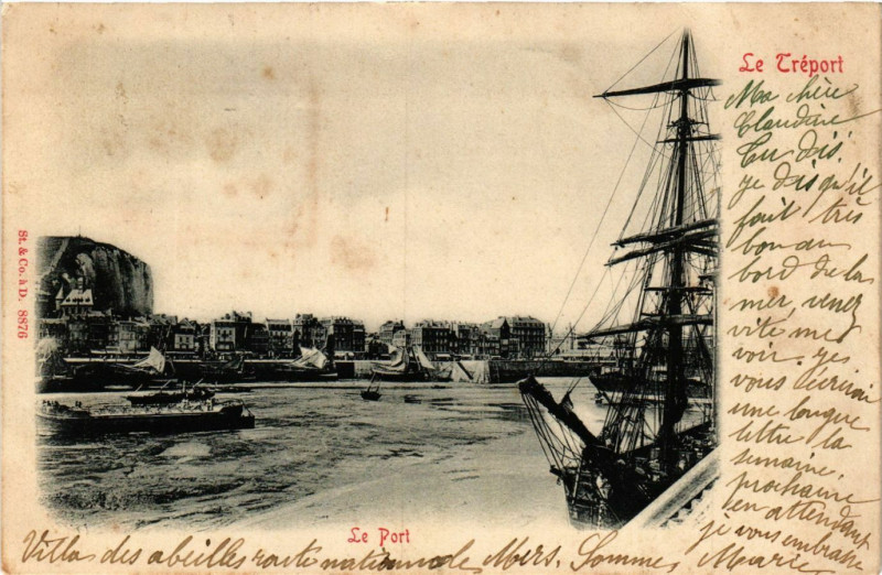Carte postale ancienne Le Treport Le Port
