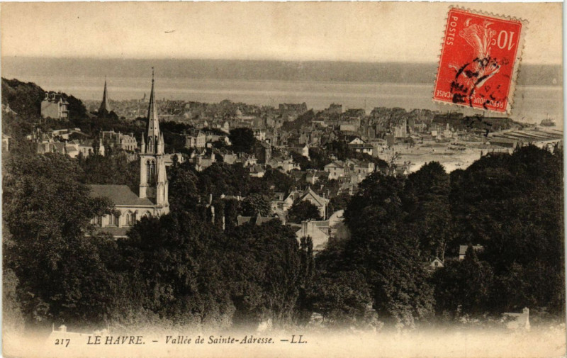 Carte postale ancienne Le Havre-Vallée de Sainte-Adresse à Sainte-Adresse