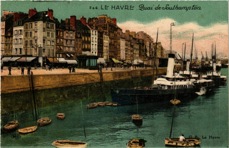 Carte postale ancienne Le Havre-Quai de Southampton au Havre