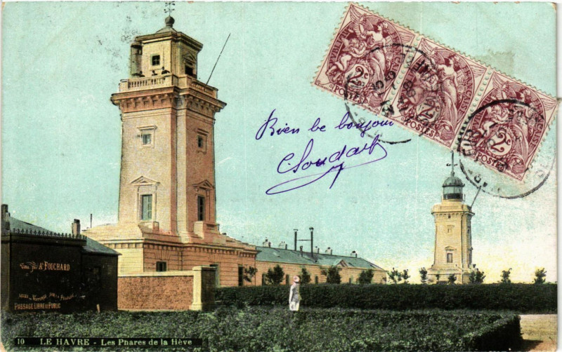 Carte postale ancienne Le Havre-Les Phares de la Heve au Havre