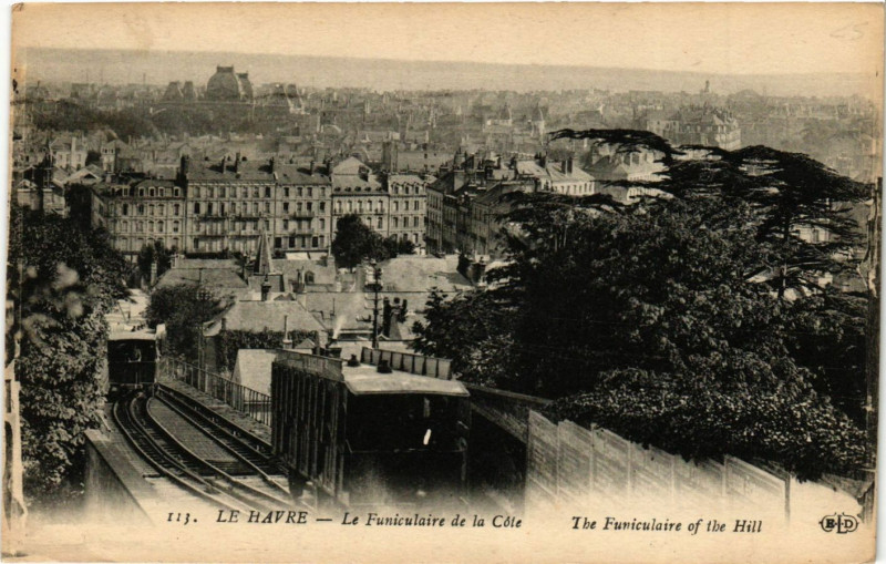 Carte postale ancienne Le Havre-Le Funiculaire de la Cote au Havre