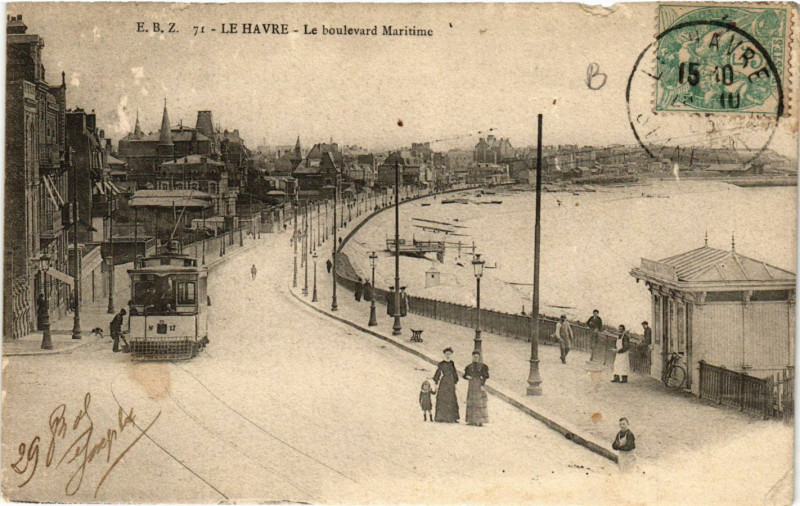 Carte postale ancienne Le Havre-Le Boulevard Maritime au Havre