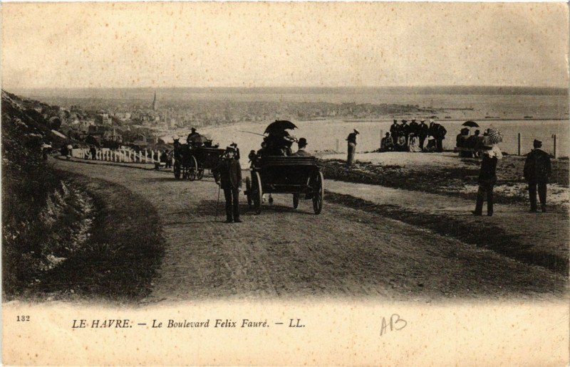 Carte postale ancienne Le Havre-Le Boulevard Felix Faure au Havre