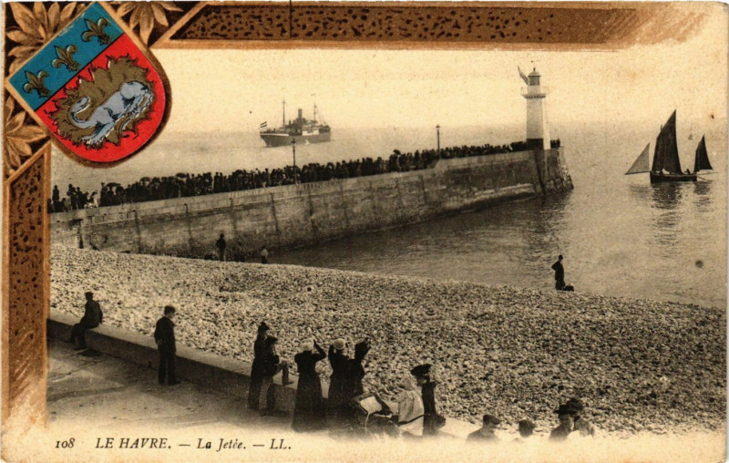 Carte postale ancienne Le Havre-La Jetée au Havre
