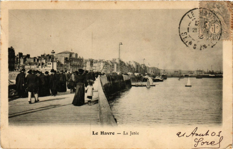 Carte postale ancienne Le Havre-La Jetée au Havre